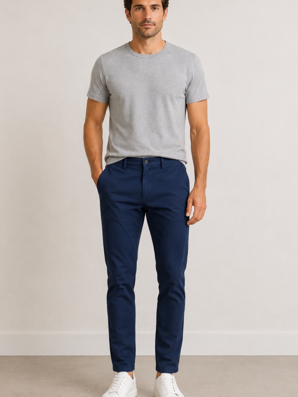 7 For All Mankind Men's Slim Chino Pants Size 29 Blue Stretch Cotton